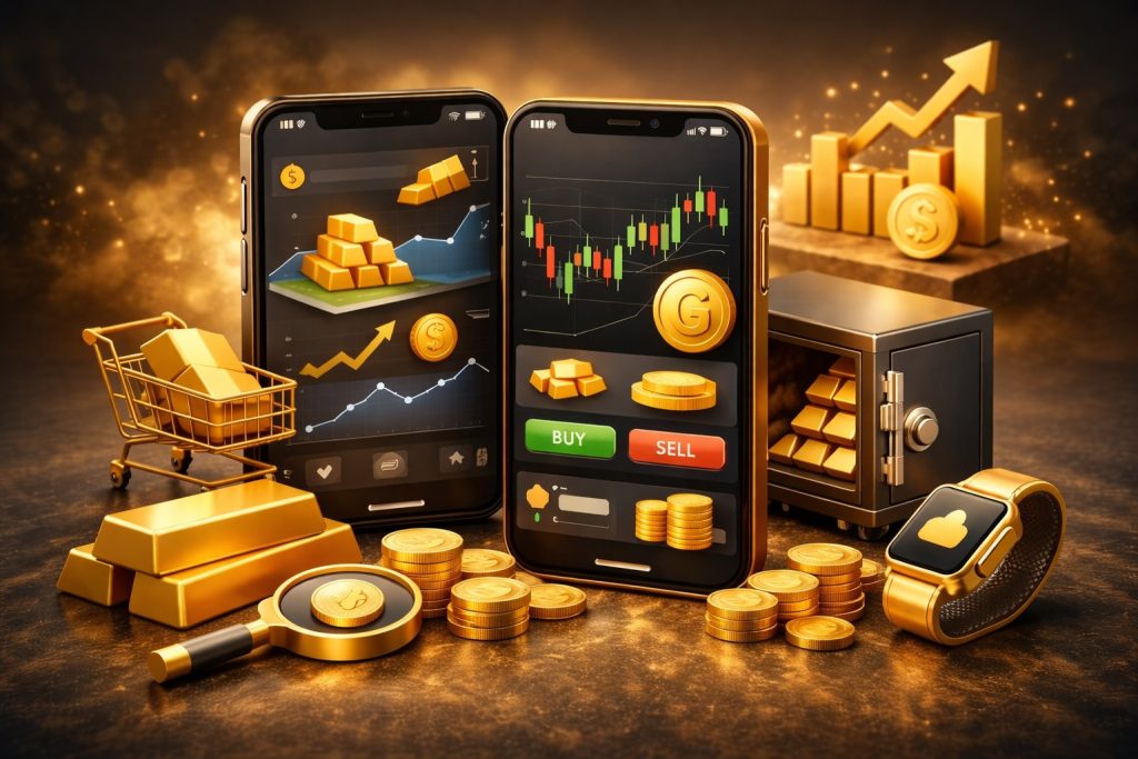 طراحی اپلیکیشن خرید و فروش طلا-