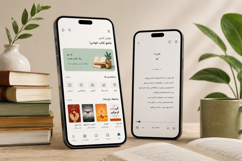 طراحی اپلیکیشن کتاب
