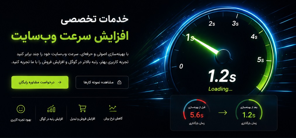 افزایش سرعت وب سایت