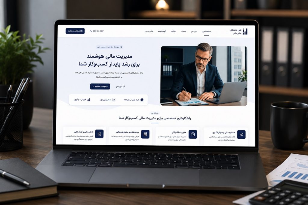 طراحی سایت مدیر مالی