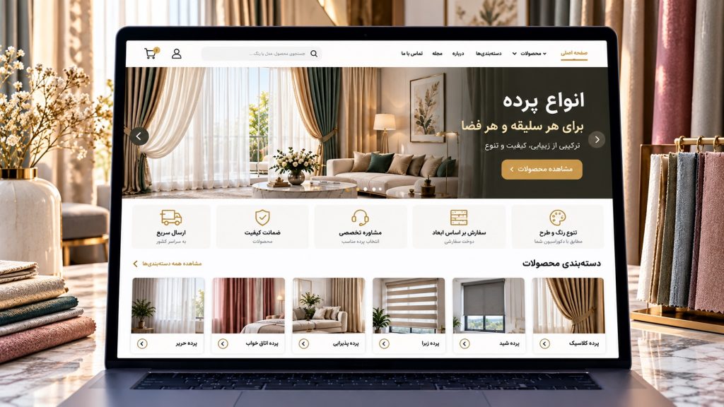 طراحی سایت فروش پرده2