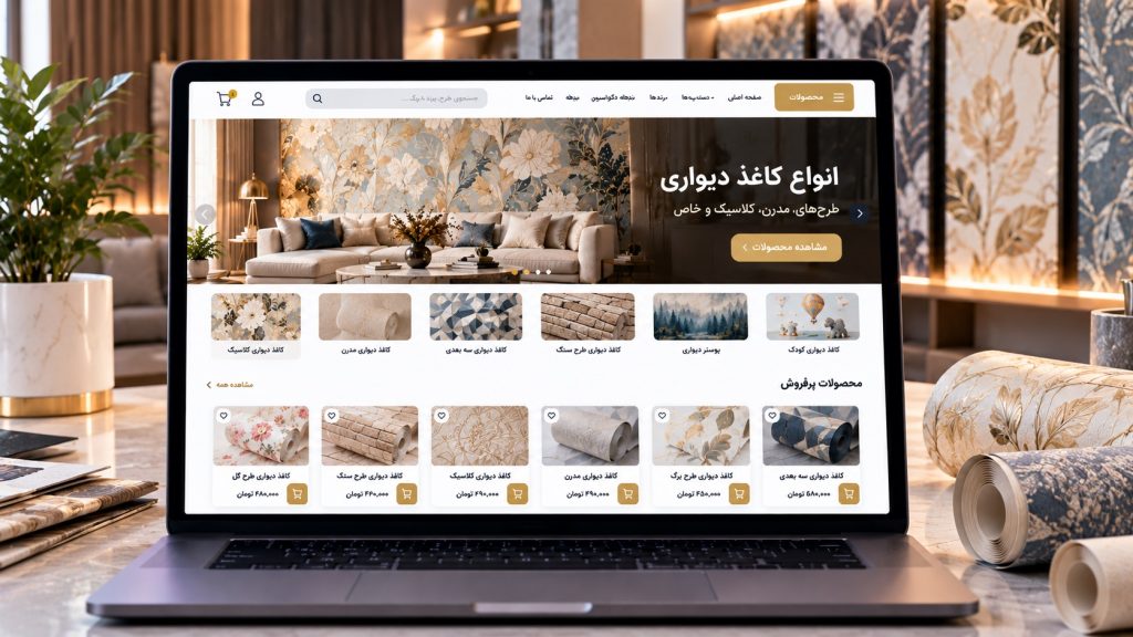 طراحی سایت فروش کاغذ دیواری