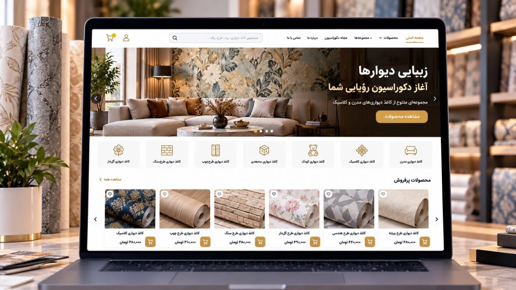 طراحی سایت فروش کاغذ دیواری